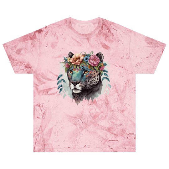 Cute Jaguar Flower Crown Africa Safari Animal Love Blast T Shirts