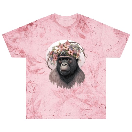 Floral Gorilla Flower Crown Monkey Lover Blast T Shirts