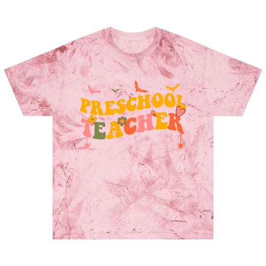 Funny Groovy Halloween Preschool Teacher Men Women Blast T Shirts