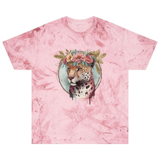 Flower Crown Jaguar Floral Animal Lovers Blast T Shirts