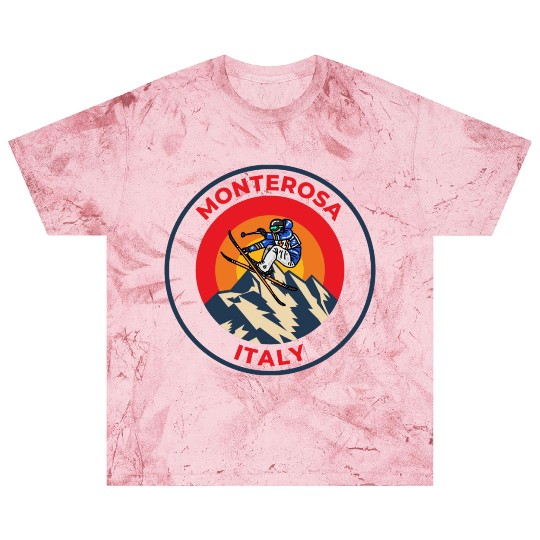 Vintage Cool Skiing in Monterosa Italy Sunset Blast T Shirts