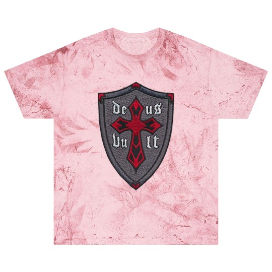 Deus Vult Cross on Shield Blast T Shirts