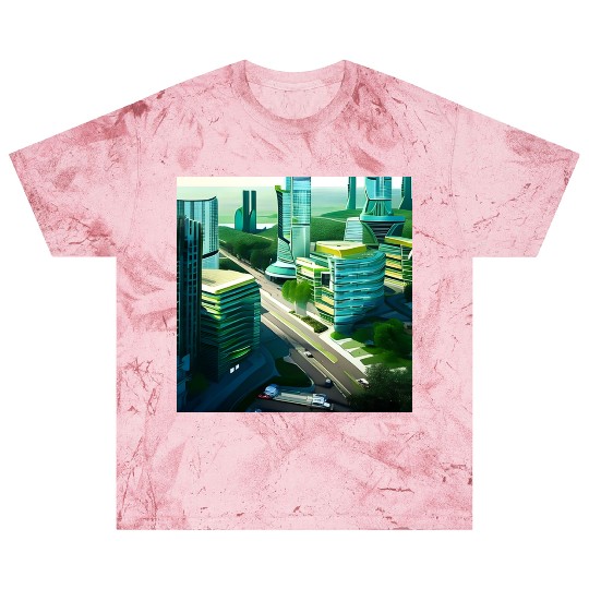 Green Horizon: A Vision of Sustainable Cityscape Blast T Shirts