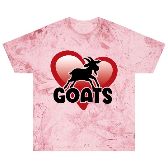 Love Goats Heart Design for goat lovers men women Blast T Shirts