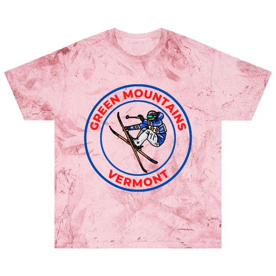 Retro Skiing in Green Mountains Vermont Souvenir Blast T Shirts
