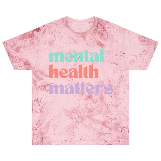 Mental Health Matters | Retro Quote Peach Candy Blast T Shirts