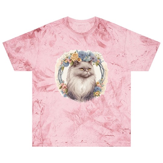 Cute Persian Cat Flower Crown Cats Pet Kitten Blast T Shirts