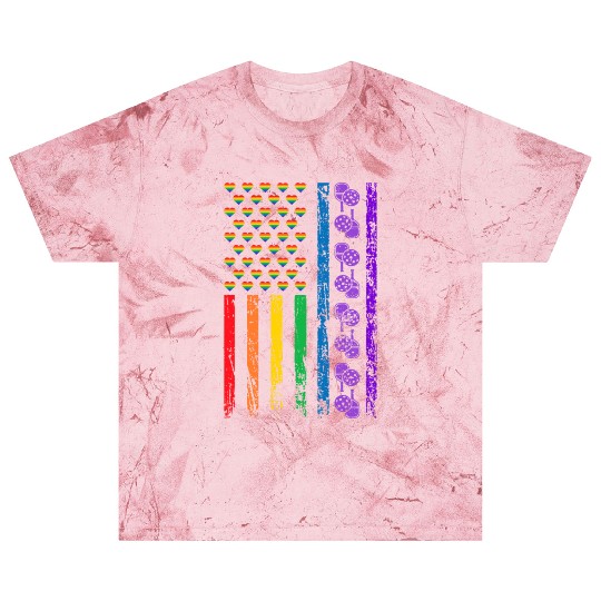 American Sports Rainbow Flag LGBT Pride Month Blast T Shirts