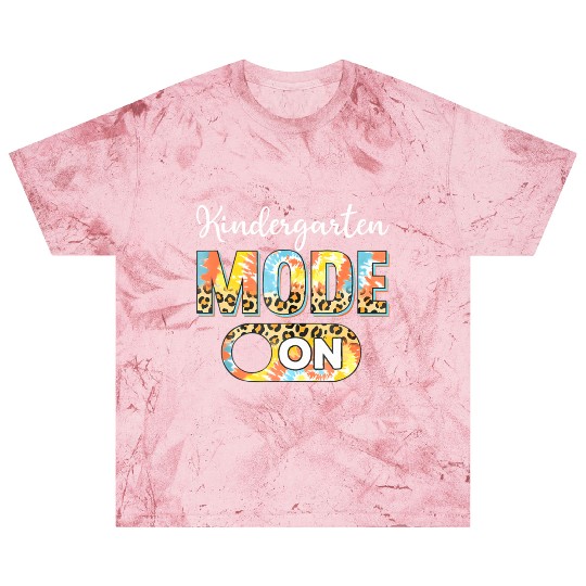 Tie Dye Back To School Kindergarten Mode On Leopar Blast T Shirts