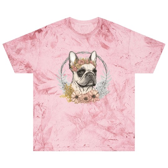 Cute French Bulldog Frenchie Flower Crown Pet Dog Blast T Shirts