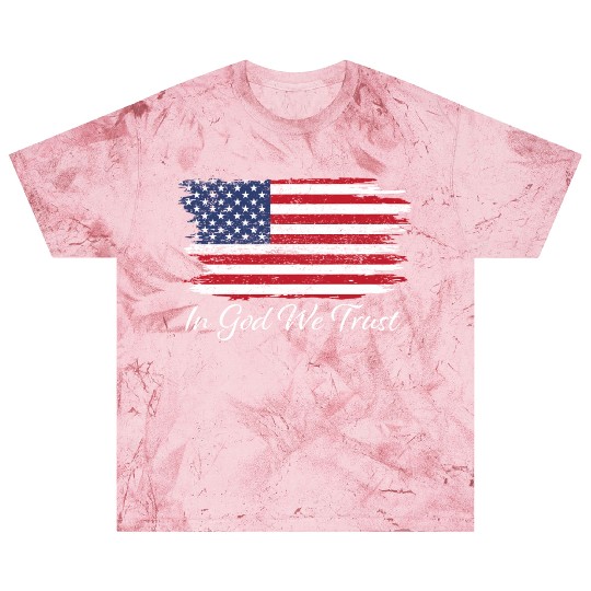 In God We Trust Us Flag Patriotic Blast T Shirts
