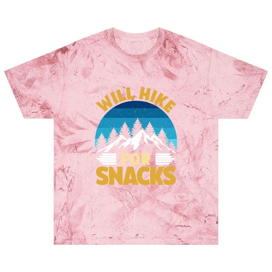 Hiker funny Mountain fan will Hike for Snacks Blast T Shirts
