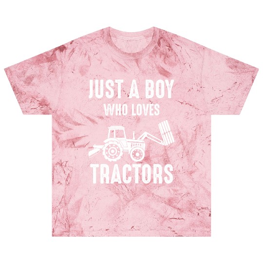 Just A Boy Who Loves Tractors Farm Boys Blast T Shirts
