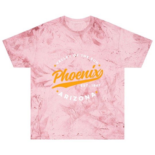 Phoenix Arizonna Valley Of The Sun Orange Text Blast T Shirts