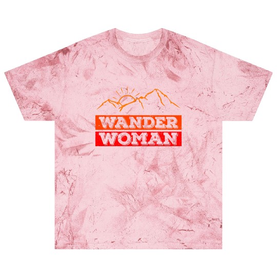 Wanderwoman Mountaineering Hiking Women Blast T Shirts