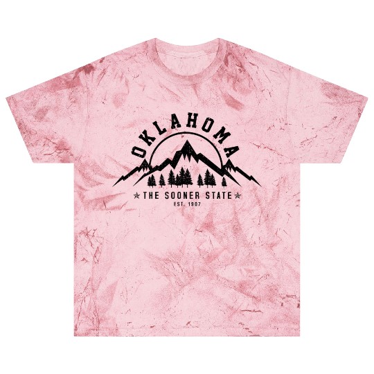 Oklahoma The Sooner State Est 1907 Mountains Blast T Shirts