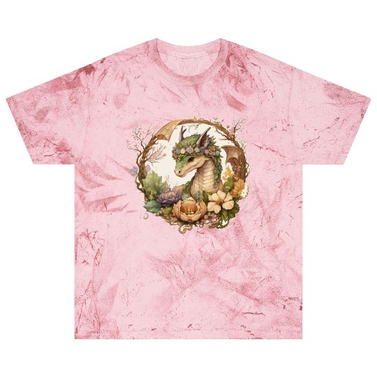 Cottagecore Dragon Cute Fantasy Anime Flower Blast T Shirts