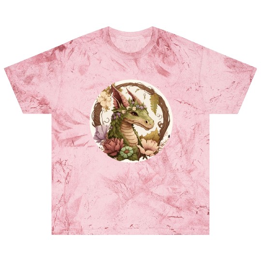 Cottagecore Dragon Cute Fantasy Anime Animal Flowe Blast T Shirts