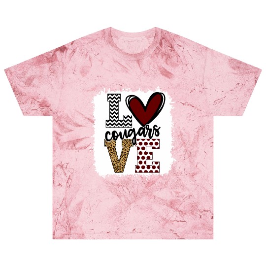 Cougars Mascot Love School Spirit Fantastic Blast T Shirts