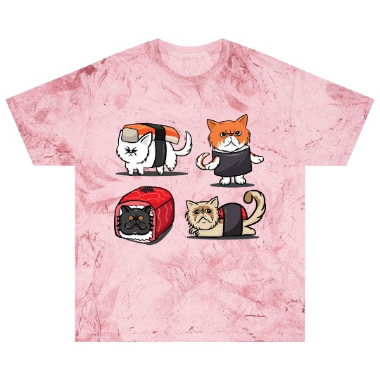 Sushi Persian Cat For Funny Cat Lover Sushi Lover Blast T Shirts