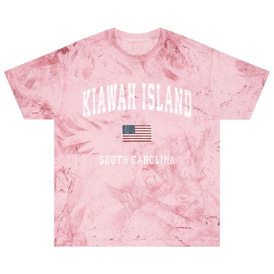 Kiawah Island South Carolina Sc American Flag Blast T Shirts