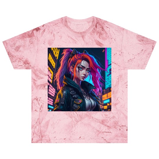 Cyberpunk Anime Girl Blast T Shirts