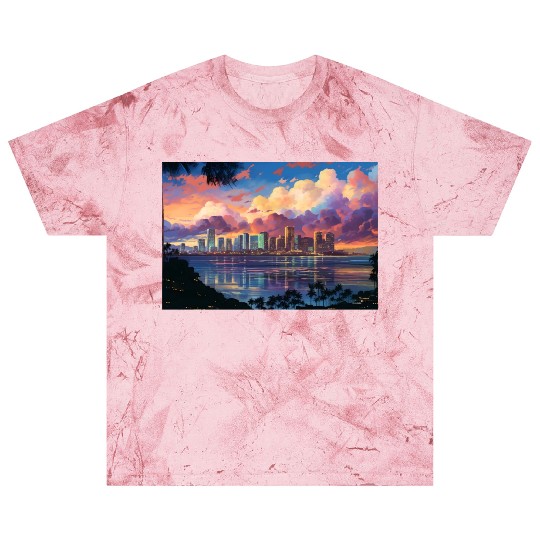 Anime Honolulu A Vibrant Anime Inspired Skyline Blast T Shirts