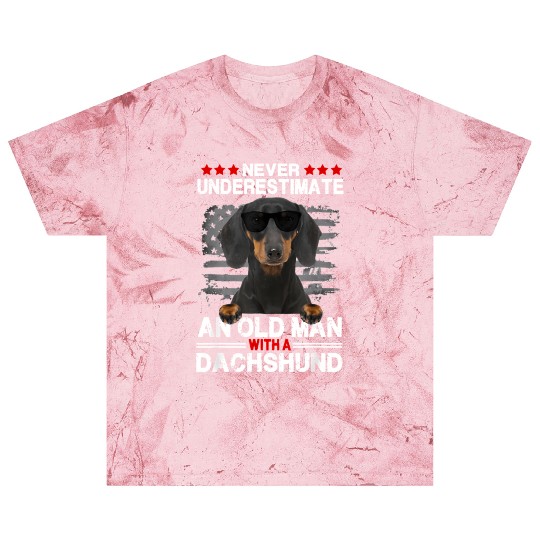 Never Underestimate An Old With A Dachshund Dog Blast T Shirts