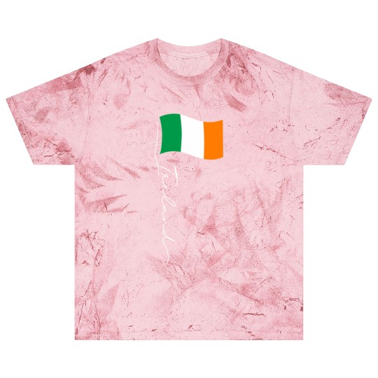 Ireland Signature Flag Pole Elegant Patriotic Blast T Shirts