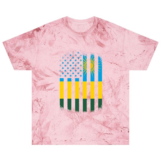 Rwanda And America Flag Rwandan American Flag Blast T Shirts