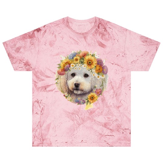 Watercolor Bichon Frise Sunflower Dog Breed Pet Pu Blast T Shirts