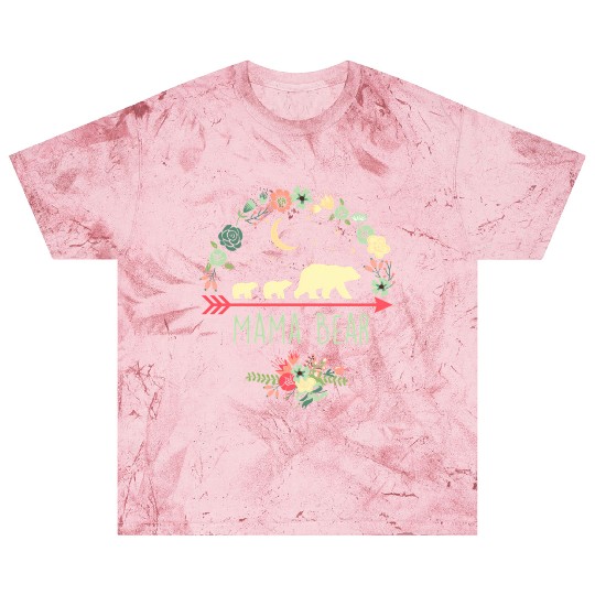 Floral Mama Bear With 2 Cubs Blast T Shirts