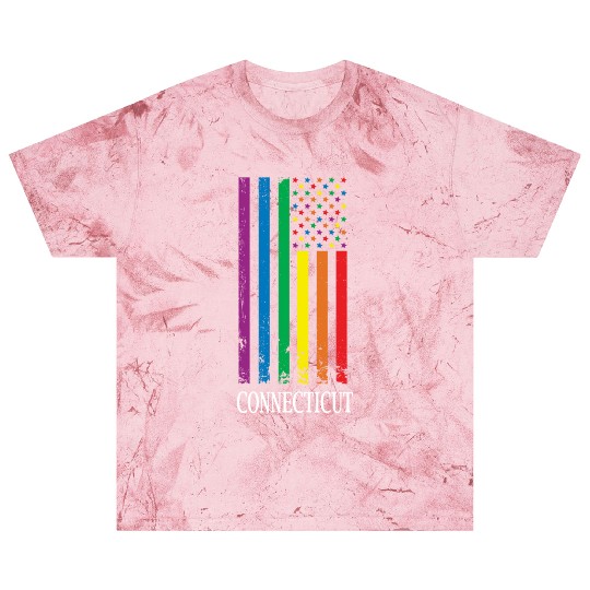 Connecticut Pride Month Pride Flag LGBT Community Blast T Shirts