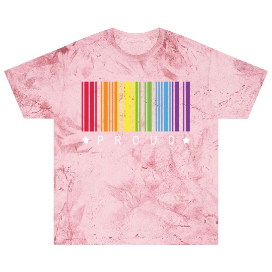 Proud Star Rainbow Barcode LGBTQ Pride Month Gift Blast T Shirts