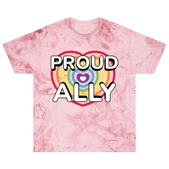 Proud Ally Rainbow Heart LGBTQIA Pride Month v01 Blast T Shirts