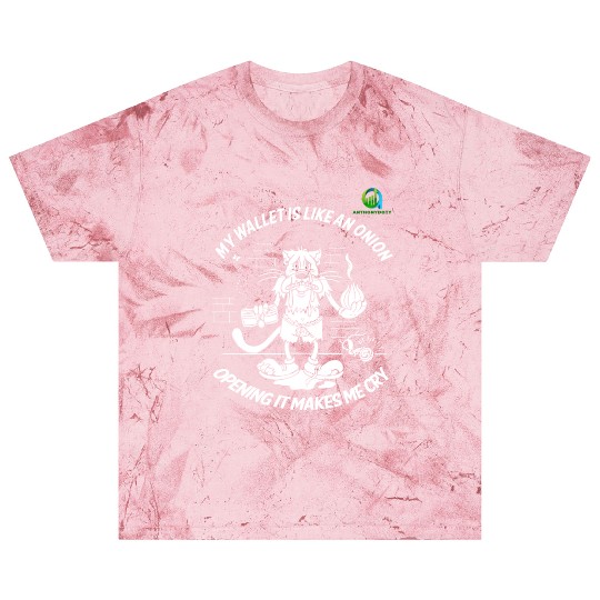 Financial Humor Blast T Shirts: Crying Onion Wallet - White