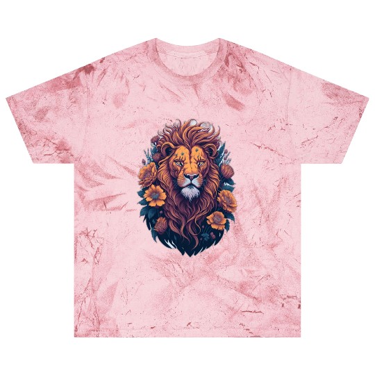 Colorful Lion sticker Lion Face Blast T Shirts