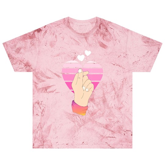 Finger Heart Pink K-Pop Korean Music KPop Blast T Shirts