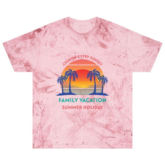 Retro Vintage Family Vacation Cherish Every Sunset Blast T Shirts