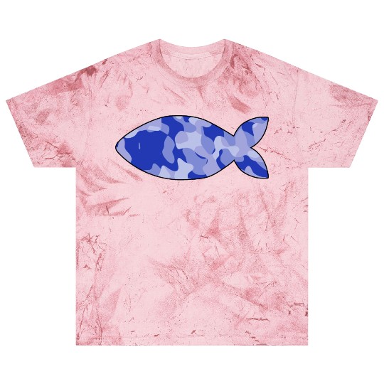 Fish blue camo Blast T Shirts