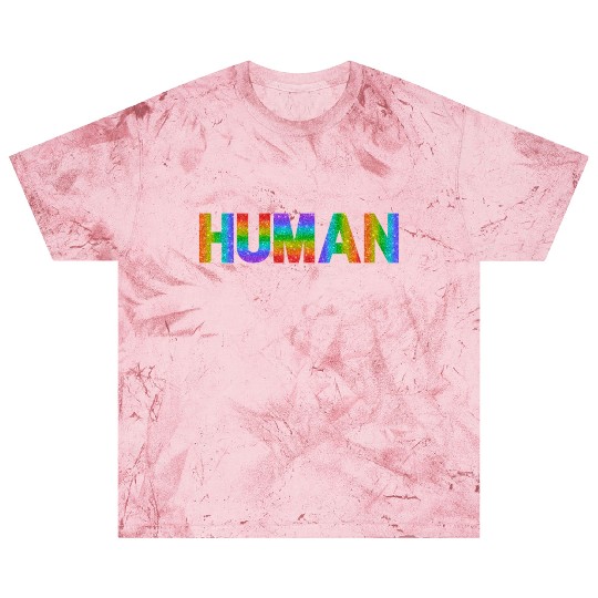 HUMAN LGBT Flag Gay Pride Month, LGBTQ Rainbow Blast T Shirts