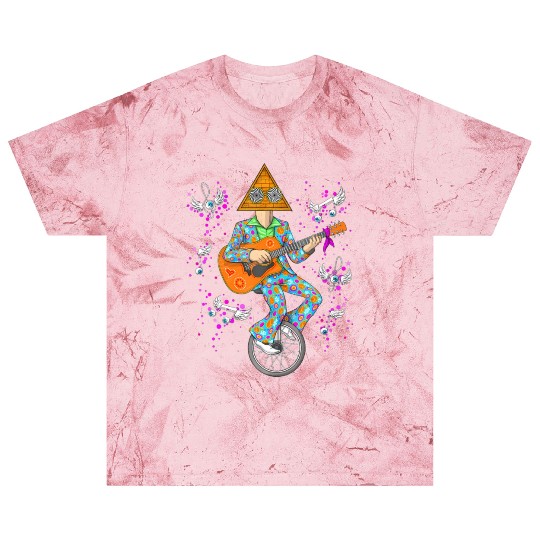 Psychedelic Hippie Pyramid Playing Guitar Music Blast T Shirts