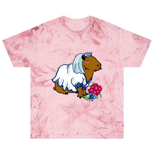 Capybara Bride In A Wedding Dress Illustration Blast T Shirts