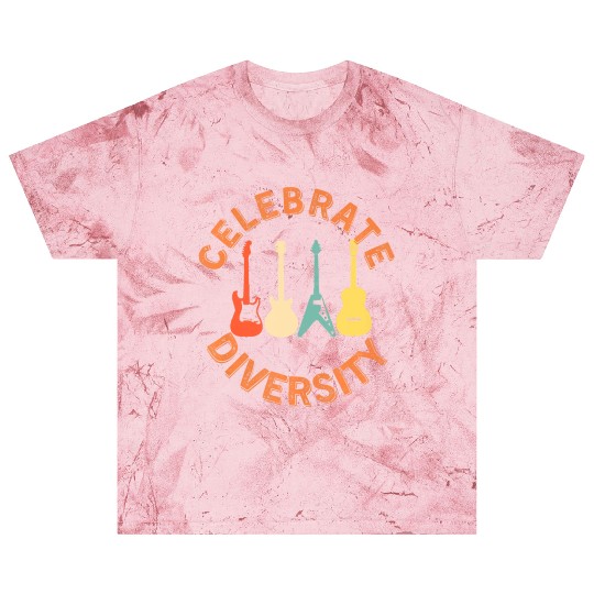 Celebrate Diversity Guitarhapes Retro Guitar Blast T Shirts