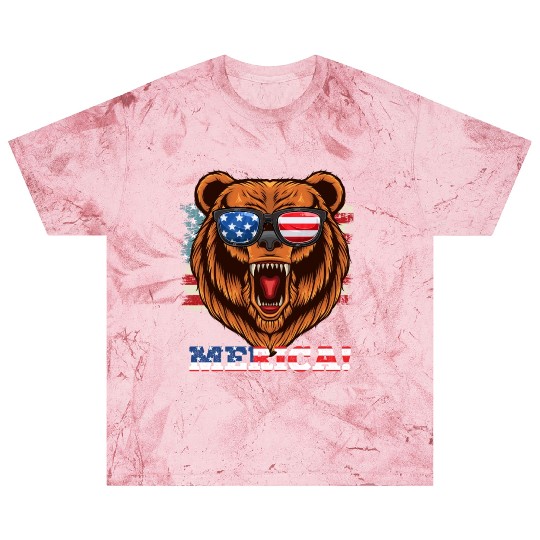 Merica Independence Day American Bear USA Party Blast T Shirts