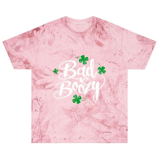 Bad And Boozy St Patric Day Shamrock Green Irish F Blast T Shirts