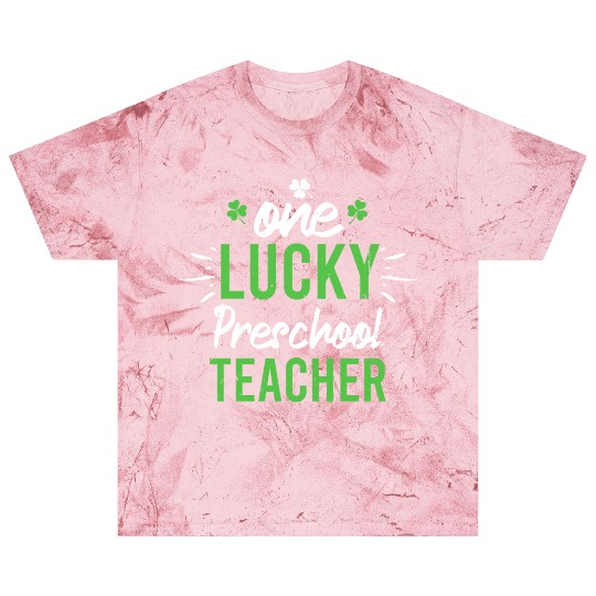 Funny One Lucky Preschool Teacher St Patricks Day Blast T Shirts