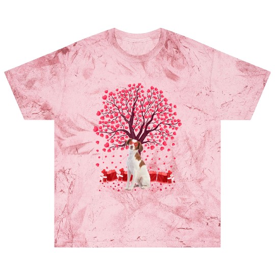 Heart Tree Brittany Spaniel Dog Valentine'S Day Blast T Shirts
