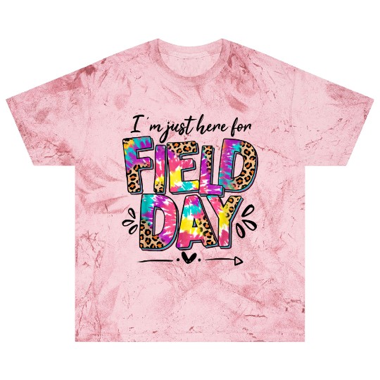 I'm Just Here for Field Leopard Skin and Tie-Dye Blast T Shirts