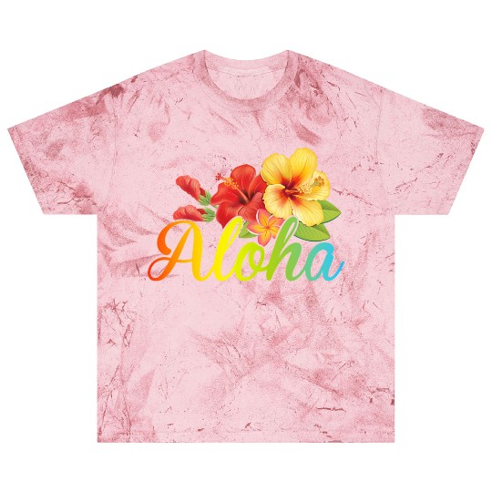 Awesome Aloha Blast T Shirts Hawaiian Hibiscus Flowers Surf